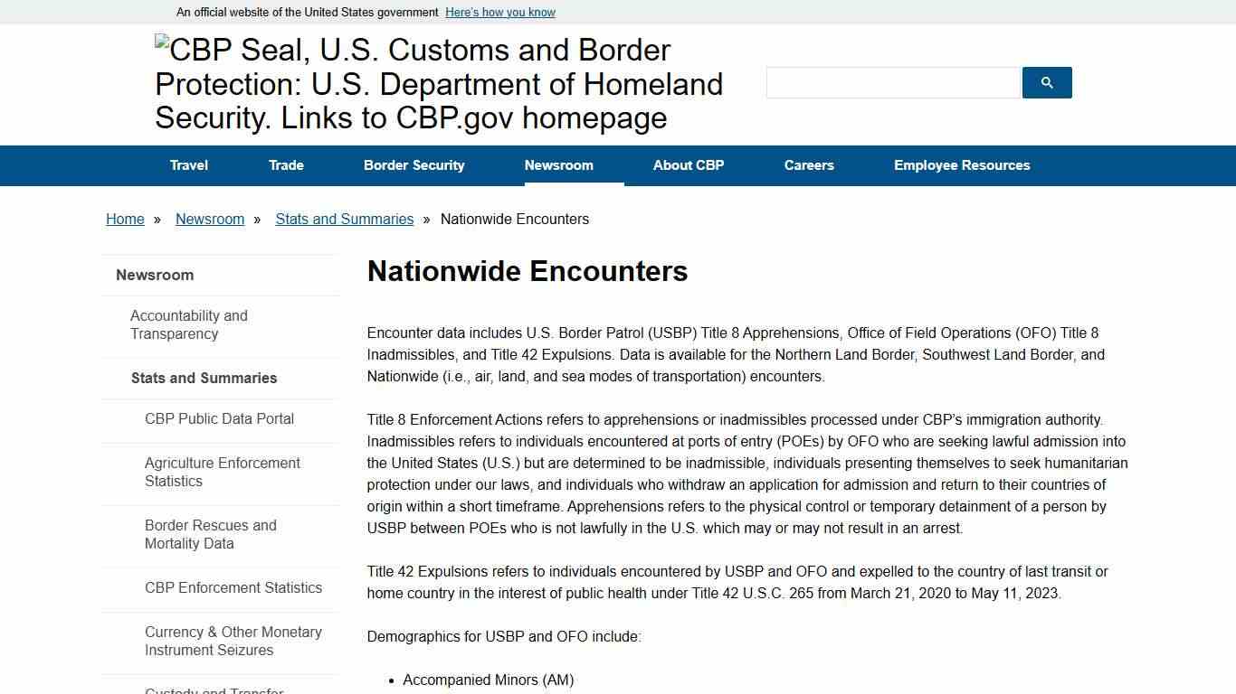Nationwide Encounters | U.S. Customs and Border Protection